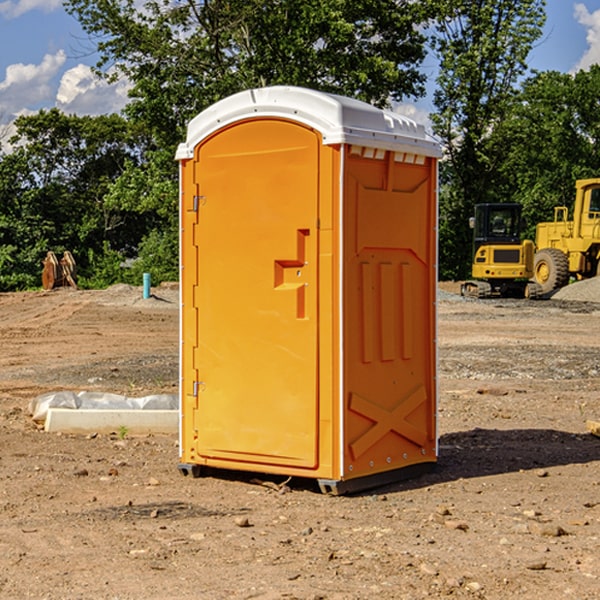 how often are the portable toilets cleaned and serviced during a rental period in Box OK